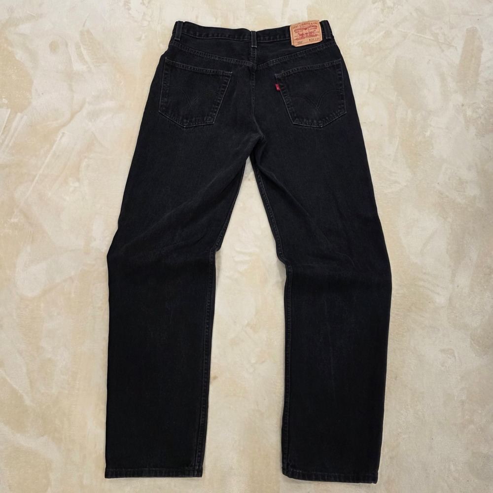 Vintage Levi's 550 Relaxed Fit Black Jeans Mens 34x34 Tapered Leg 00550-0260 Y2K - Picture 8 of 10